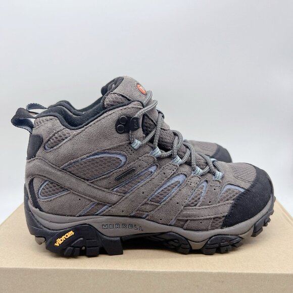 Merrell Moab 2 Mid Waterproof Hiking Boots Shoes Granite Gray Womens US 8 - NEW - Picture 5 of 12